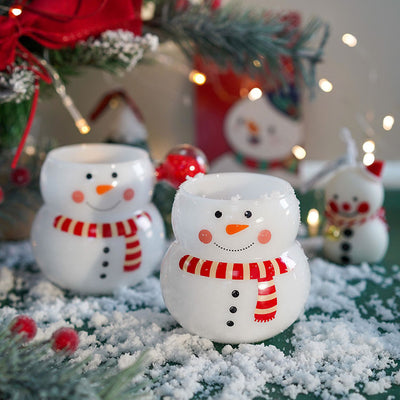 Christmas Snowman Glass Cup - HGHOM
