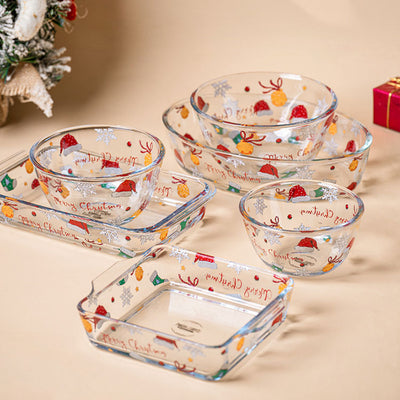 Christmas Tableware Glass Baking Dish - HGHOM