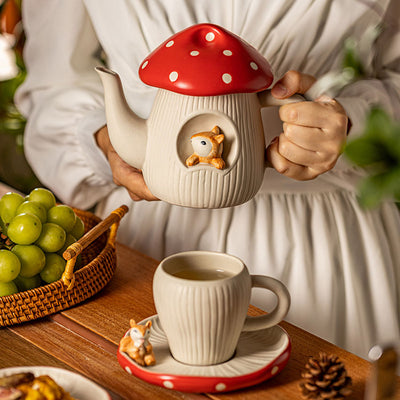 Mushroom Teapot Afternoon Tea Set - HGHOM