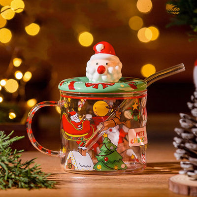 Santa Claus Glass Cup - HGHOM