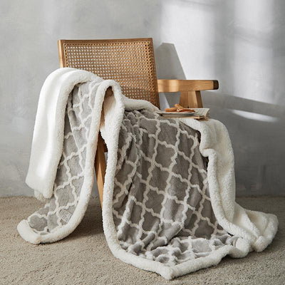 DOUBLE-SIDED BLANKET WITH TEXTURED - HGHOM