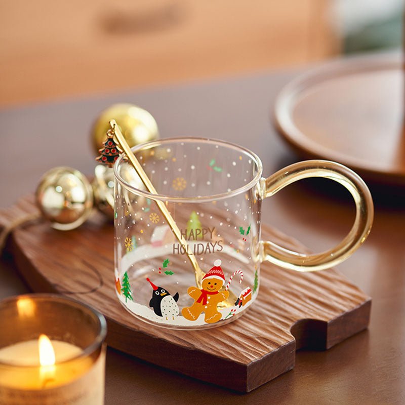 Gingerbread Man Shaped Glass Straw Set - Shop GOODGLAS Reusable