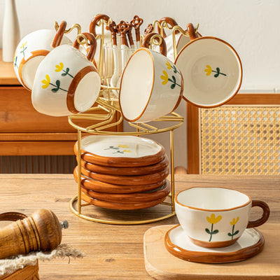 Mountain Chrysanthemum Coffee Cup Set - HGHOM