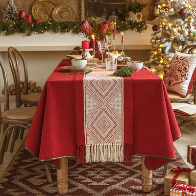 RED CHRISTMAS TABLE RUNNER - HGHOM