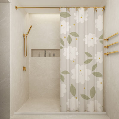 Summer Flower Waterproof Shower Curtain - HGHOM