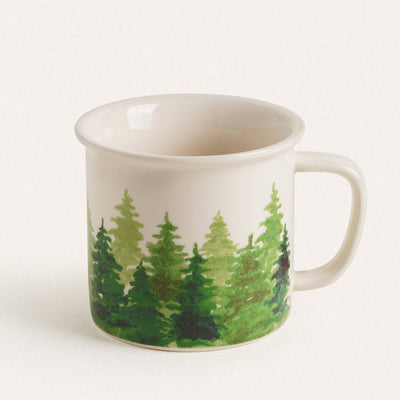 Vintage Forest Print Ceramic Mug - HGHOM