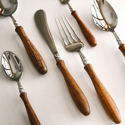 Wooden Handle Cutlery Set - HGHOM