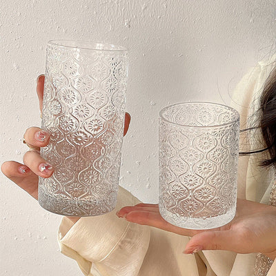 Begonia Pattern Glass Cup - HGHOM