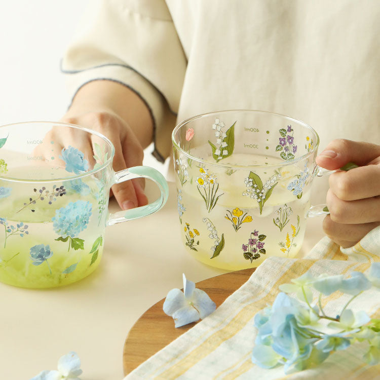 Flower Glass Cup Set - HGHOM