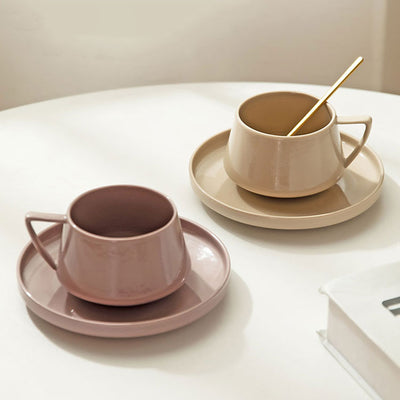Simple Coffee Cup and Saucer - HGHOM