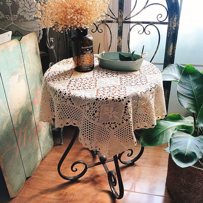 “ Flowers ” Macrame Tablecloth HGHOM 