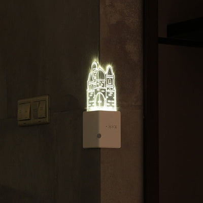 Acrylic Castle Corner Protector Induction LED Night Light - HGHOM