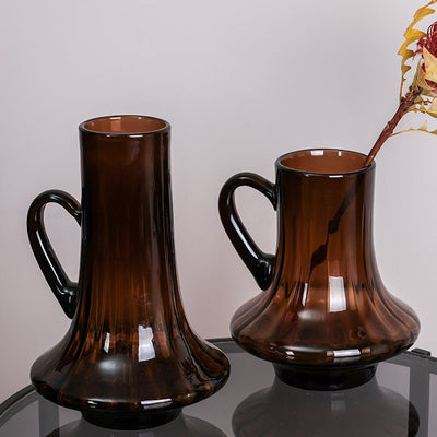 Amber Glass Vase - HGHOM