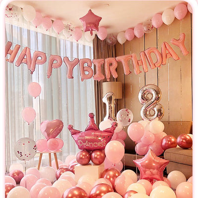Birthday party themed birthday party scene decorated balloon set - HGHOM