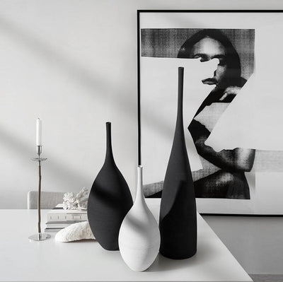 Brushed Ceramic Table Vase Set - HGHOM