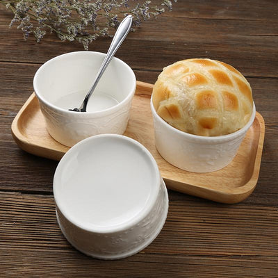 Ceramic Embossed Pudding Cup - HGHOM