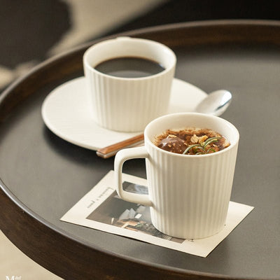 Ceramic Hanging Ear Coffee Cup Saucer - HGHOM