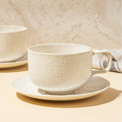 Chic Print Craft Cup And Saucer - HGHOM