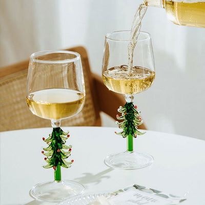 CHRISTMAS TREE WINE GLASS - HGHOM