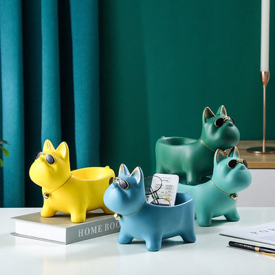 Colorful Beagle Shape Ceramic Storage Jar - HGHOM