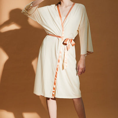 Cotton Contrast Dressing Gown - HGHOM