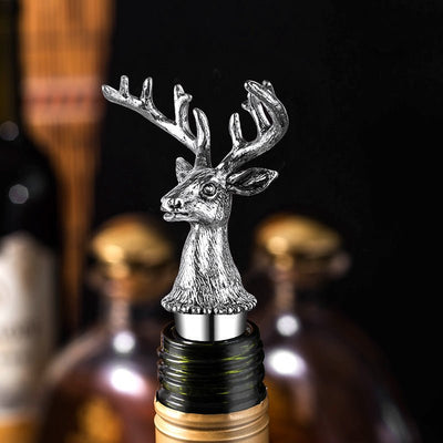 Creative animal head Vacuum preservation Stainless steel Wine Bottle Stoppers - HGHOM