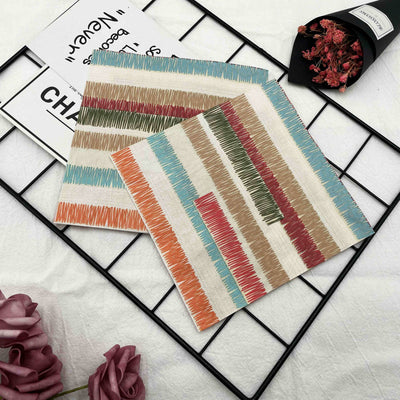 Creative Colorful Striped Print Disposable Napkins - HGHOM
