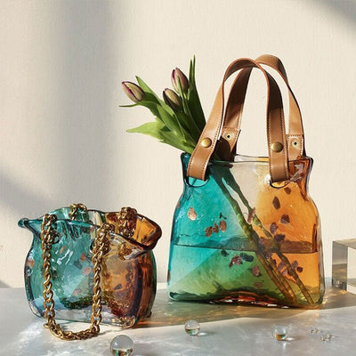Creative Gradient Two-color Handbag Vase - HGHOM