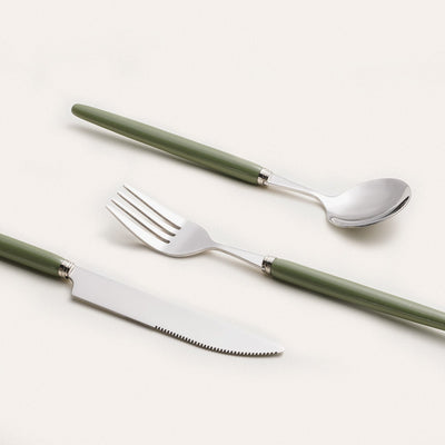 Dark Green Knife And Fork 3-piece Set - HGHOM