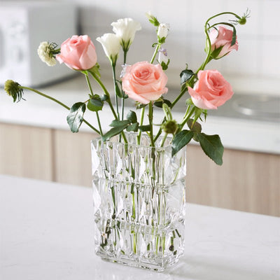 Diamond Pattern Glass Vase - HGHOM