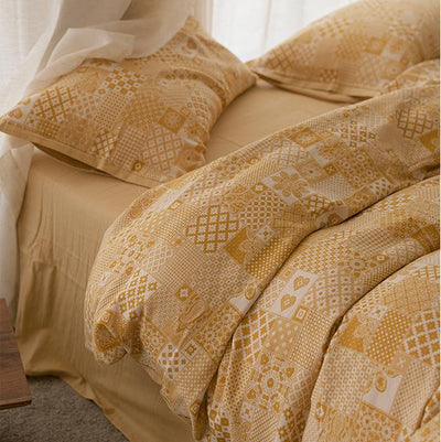 Double Yarn Weaving Cotton Bedding Set - HGHOM