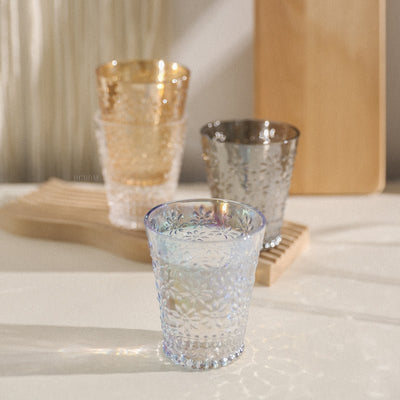 Embossed Glass Cup - HGHOM