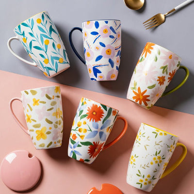 Floral Ceramic Mug - HGHOM