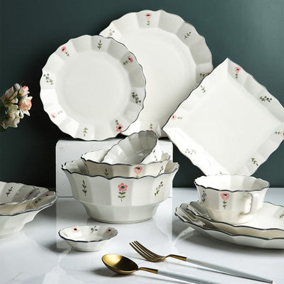 Floral Ceramic Tableware Set - HGHOM