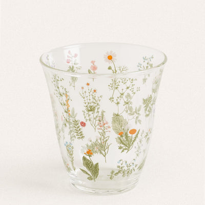 Floral Grass Series Glass Cup - HGHOM
