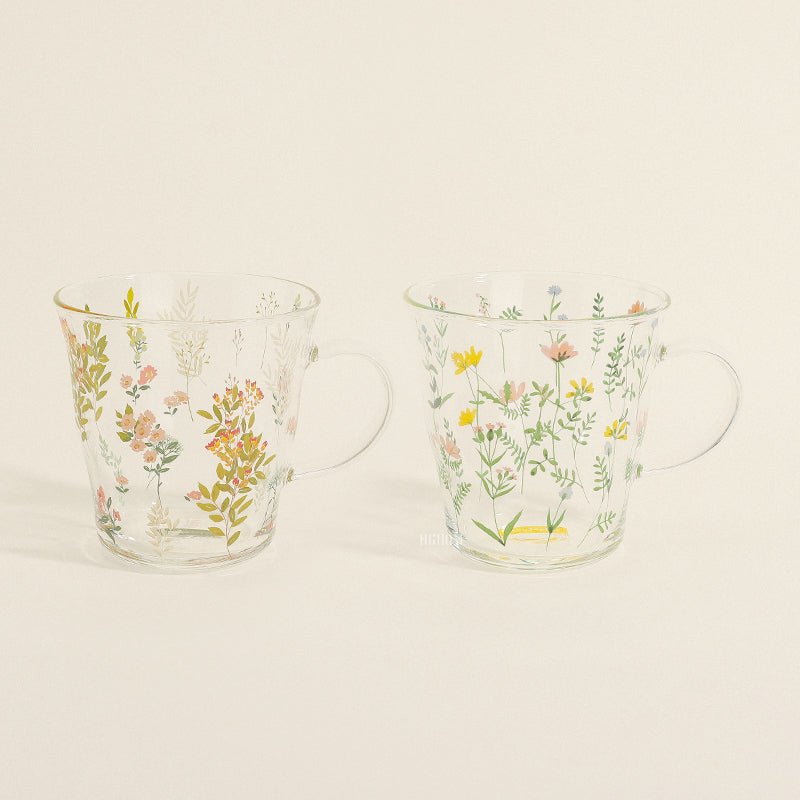 Flower Glass Cup Set - HGHOM