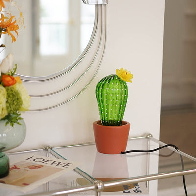 Glass Cactus Table Lamp - HGHOM