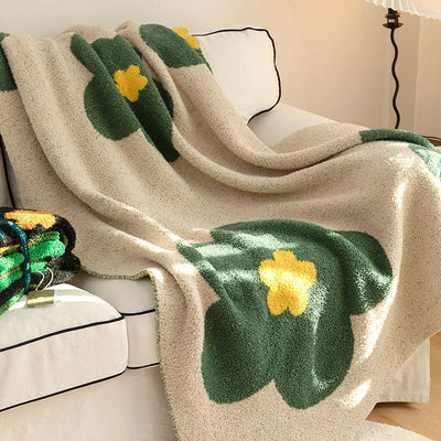 Green Flower Blanket - HGHOM