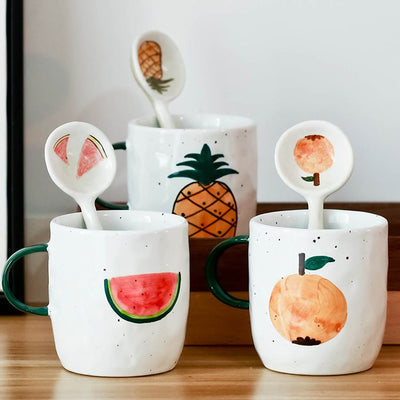 Hand-painted Fruit Series Mugs - HGHOM