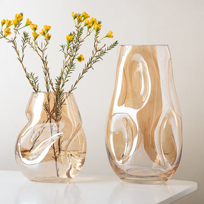 Irregular Shape Glass Vase - HGHOM