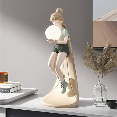 Long-Haired Girl Table Lamp Decorative Ornament - HGHOM