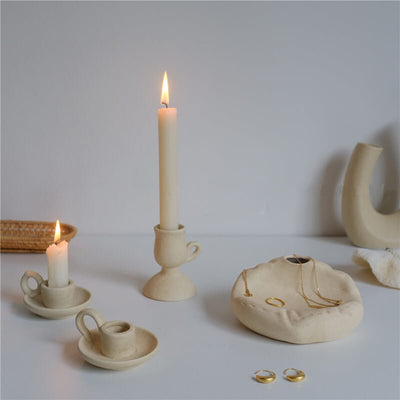 Minimalist Ceramic Brick Candle Holder Ornament - HGHOM