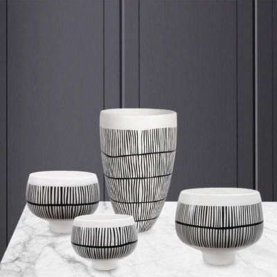 Striped Ceramic Decor HGHOM 