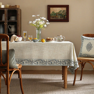 Rattan Lace Cotton And Linen Tablecloth - HGHOM