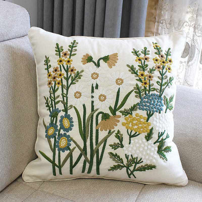 Small Chrysanthemum Embroidery Pillowcase - HGHOM