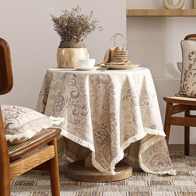 Tassel Cotton Linen Tablecloth - HGHOM