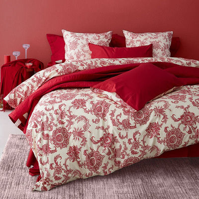 WASHED COTTON BEDDING SET - CHRISTMAS RED - HGHOM