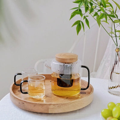 White Oka Glass Teapot Set - HGHOM