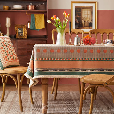 Yarn-Dyed Herringbone-Print Tablecloth - HGHOM